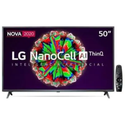 Smart TV LED 50" UHD 4K LG 50NANO79 NanoCell, Bluetooth, HDR, Inteligência Artificial ThinQ AI, Google Assistente, Alexa R$2384