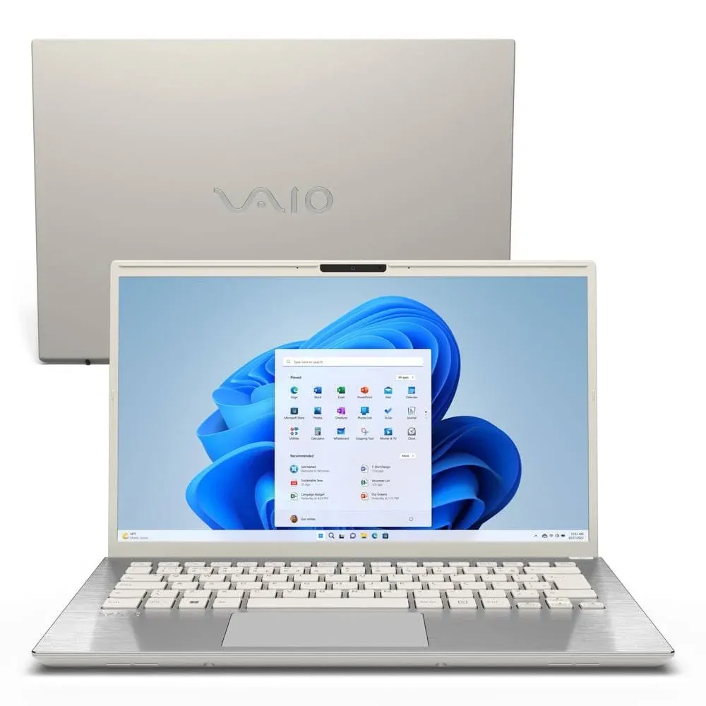 Product image Notebook Vaio F14 Intel Core i7-1255U Windows 11 Home 32GB Ram 512GB Ssd 14'' Full Hd Leitor Digital - Branco