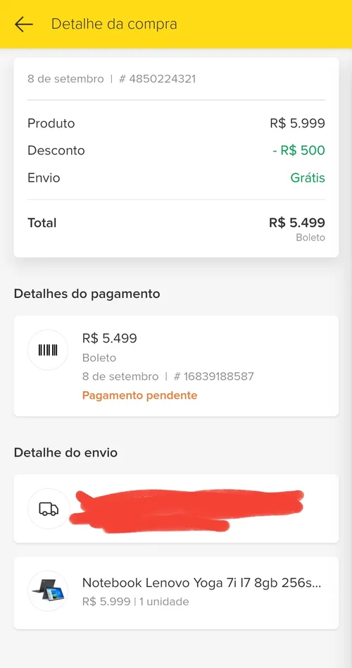 Imagem na descrição da promoção