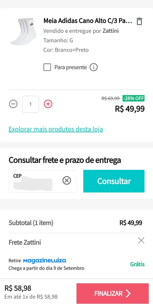 Imagem na descrição da promoção