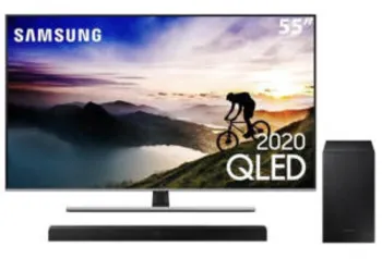 Smart TV QLED 55" 4K Samsung 55Q70T + Soundbar Samsung HW-T555 - R$4274