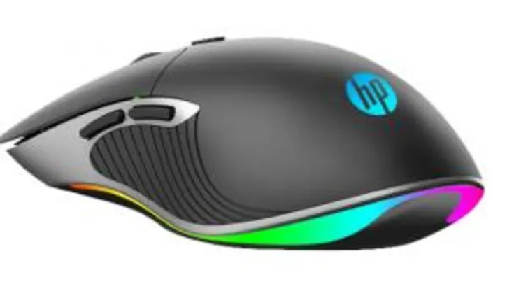 Mouse Gamer HP M280, 2400 DPI, LED RGB, 6 Botões Programáveis, Black