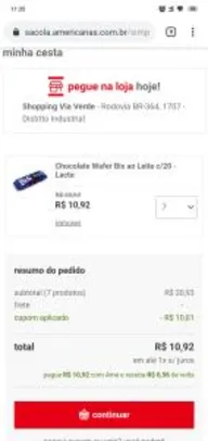 [Contas Novas] 7 Caixa bis ao leite - R$11