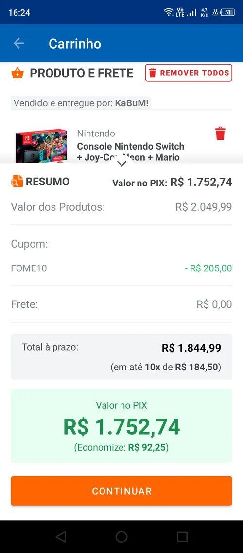 Imagem na descrição da promoção