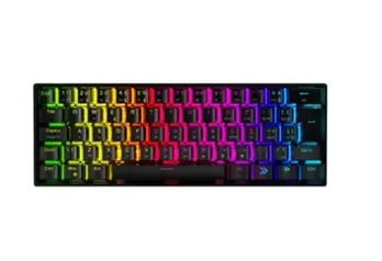 Teclado Mecânico Gamer KBM! GAMING TG600, Preto, 60% e ABNT2, RGB, Switch Gateron Brown - KGTG600PTMA