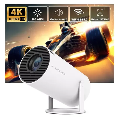 Projetor Hy300 4k Android 11 Wifi6 200 Ansi H713 Bt5.0 1080p 1280 720p Casa-Projetores-Aliexpress