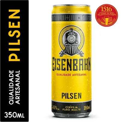 [ REGIONAL | Leve 4 Pague 2 | R$ 2,40 CADA ]  Cerveja Eisenbahn Pilsen Puro Malte Lata 350ml