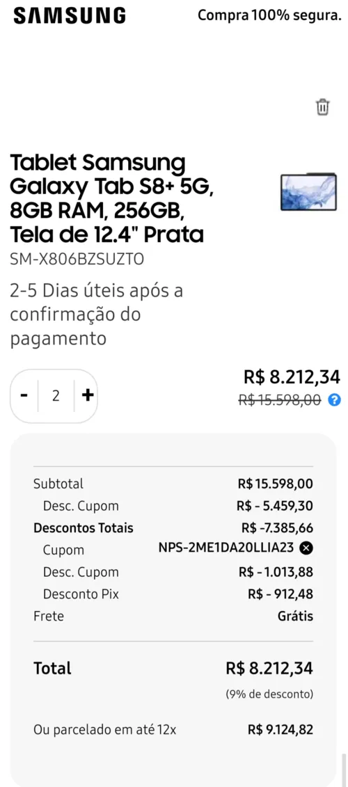 Imagem na descrição da promoção