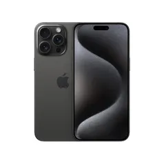 iPhone 15 Apple Pro Max 256GB Titânio Preto, Tela de 6.7, Câmera Dupla de 48MP, iOS - MU773BE/A