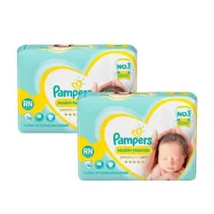 Kit Fralda Pampers Premium Care Recém Nascido com 72 unidades - 2 à 4,5Kg R$56