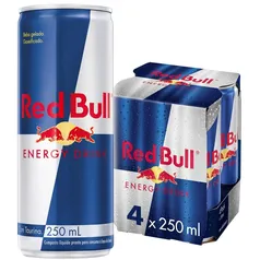 [Regional R$ 5,24 cada] Bebida Energética Red Bull Com 4 Unidades 250ml