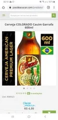 [Cliente Mais] Cerveja COLORADO Cauim Garrafa 600ml