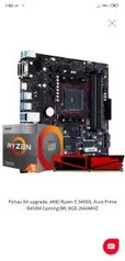 Pichau Kit upgrade, AMD Ryzen 5 3400G, Asus Prime B450M Gaming/BR, 8GB 2666MHZ | R$1.159