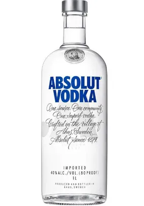 [2 unidades] Vodka Sueca Absolut 1 litro | R$59,9 cada| R$120