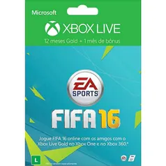 [Americanas]- XBOX live gold 12 meses + 1 mês de EA access - R$125