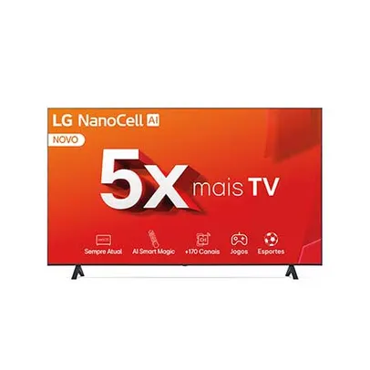 Smart TV LG NanoCell AI NANO80 4K de 70 polegadas 70NANO80 