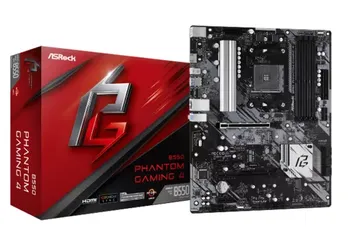 Placa Mãe ASRock B550 Phantom Gaming 4, Chipset B550, AMD AM4, ATX, DDR4, 90-MXBCY0-A0UAYZ