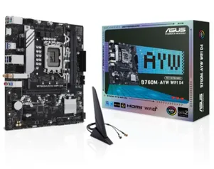 Placa Mãe Asus B760M-AYW WIFI D4, Chipset B760, Intel LGA 1700, mATX, DDR4, 90MB1EA0-M1EAY0