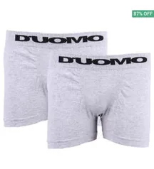 KIT COM 2 CUECAS BOXERS DUOMO CINZA | R$6