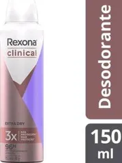 [$5,93Pay + Descrição] Desodorante Antitranspirante Rexona Clinical Dry Aerossol 150 ml