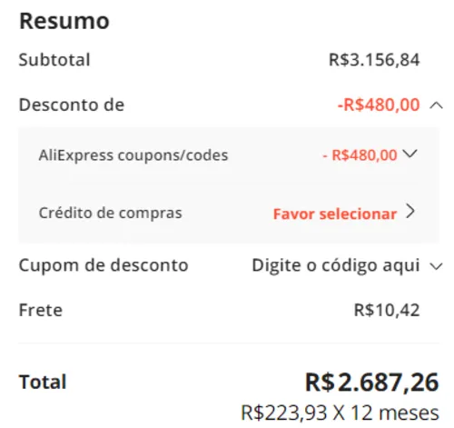 Imagem na descrição da promoção