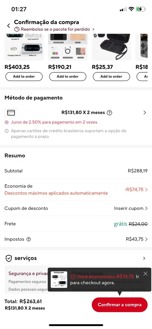 Imagen na descrição da promoção