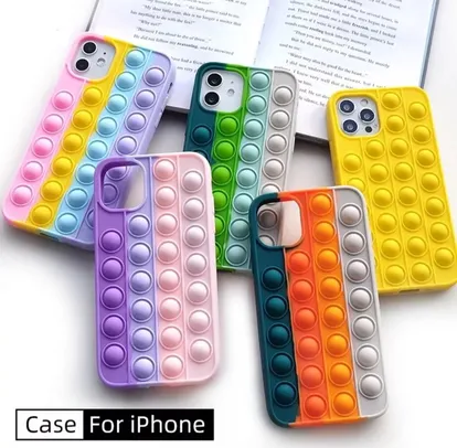 [DoBrasil/Moedas] Capa Silicone Pop It Fidget para iPhone