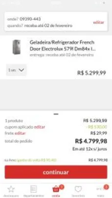 Geladeira/Refrigerador French Door Electrolux 579l Dm84x Inox | R$4800