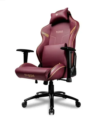 CADEIRA GAMER PICHAU OMEGA L, VERMELHO E DOURADO