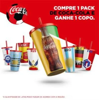Grátis: Compre 1 pack de Coca-Cola e ganhe 1 copo | Pelando