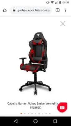 Cadeira Gamer Pichau Stellar Vermelha, BY-1028RED | R$650