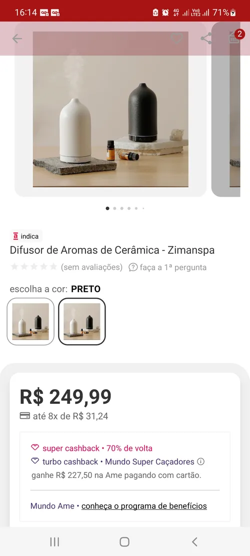 Imagem na descrição da promoção