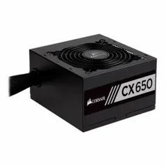 Fonte Corsair CX Series CX650 80 Plus Bronze 650W PFC Ativo, CP-9020122-WW - R$540