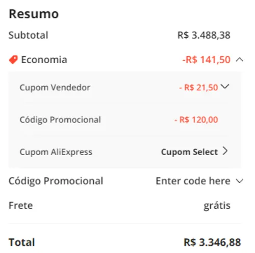 Imagem na descrição da promoção