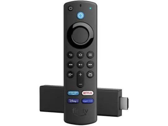 Fire TV Stick 4K com Controle Remoto por Voz com Alexa - Modelo 2021 | R$404