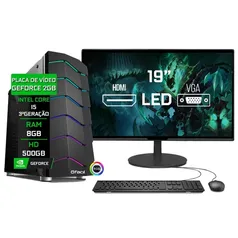 [APP] Computador Gamer Completo Fácil Intel i5 (Terceira Geração) 8GB Placa de Vídeo GT 730 2GB HD 500GB Monitor 19"