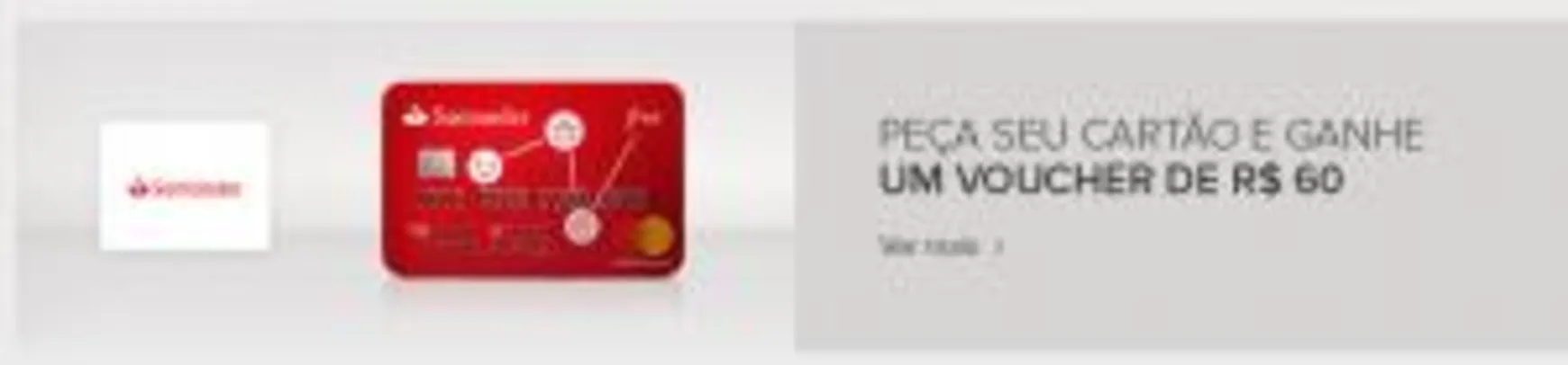 Peça Cartão Santander Free e ganhe um vale de R$60 para gastar no Mercado Livre- Anuidade gratis gasto mensal 100 reais ou mais