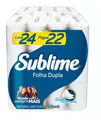 Papel Higiênico Folha Dupla Sublime Softys - 24 Rolos 30m