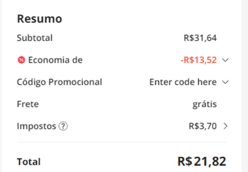 Imagem na descrição da promoção