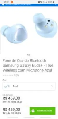 Galaxy buds+ azul | R$476