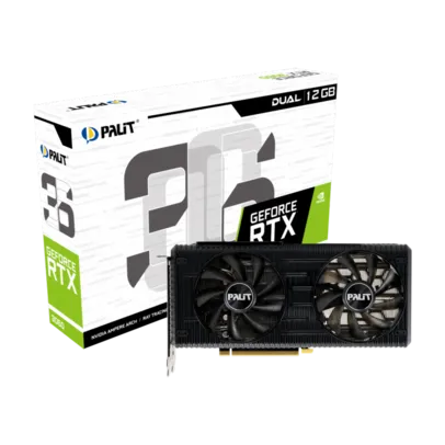 Placa de Vídeo Palit NVIDIA GeForce RTX 3060 Dual, 12GB, GDDR6, 192bit, LHR | R$4149