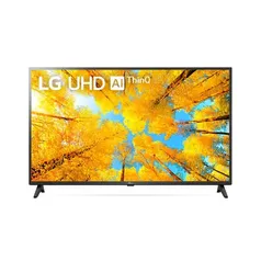 Smart TV 43" LG 4K UHD 43UQ7500 WiFi Bluetooth HDR ThinQ AI compatível com Smart Magic Google Preto