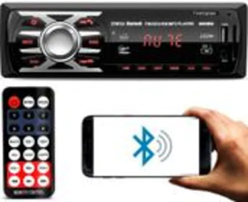 Som Automotivo MP3 Player  Bluetooth,Entrada Auxiliar,P2,Rádio FM,Saída RCA,SD,Viva Voz,USB