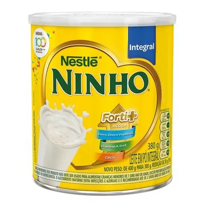 AME R$ 9,99 (SC 8,49) Leite Pó Ninho Integral 380g Nestlé