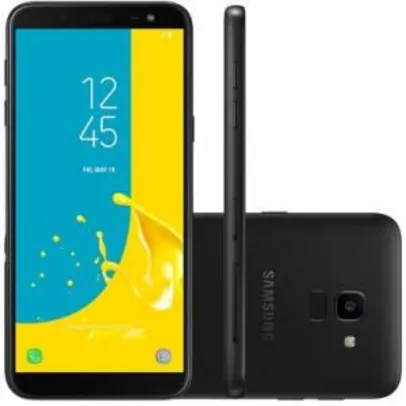 Saindo por R$ 720: Smartphone Samsung Galaxy J6, 32GB, 13MP, Tela 5.6´, TV Digital, Preto - SM-J600GT | Pelando
