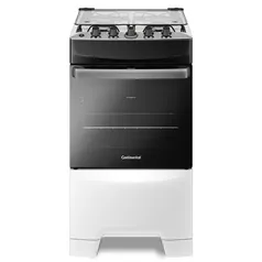 Fogão a Gás de Piso 4 Bocas Continental, Mesa de Inox, Branco - FC4IB