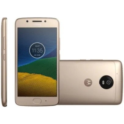Smartphone Motorola Moto G5, 32GB, Dual, 13MP, 4G, Dourado - XT1672 por R$889