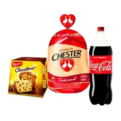 Kit Chester Perdigão  3,6 Kg +Chocottone Bauducco + Coca Cola 2L