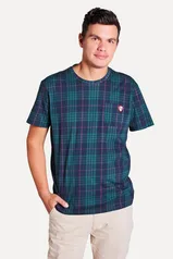 Camiseta Estampada Madras Com Bolso