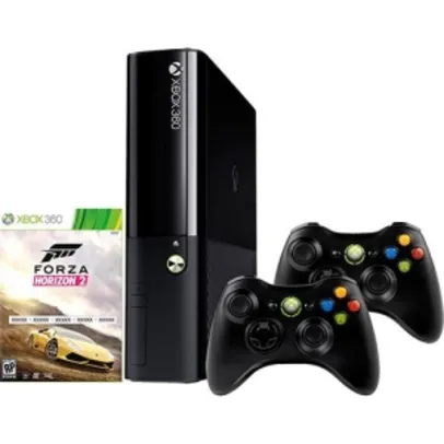 [Americanas] Console Xbox 360 500GB + Forza Horizon 2 (via Download) + 2 Controles por R$ 950